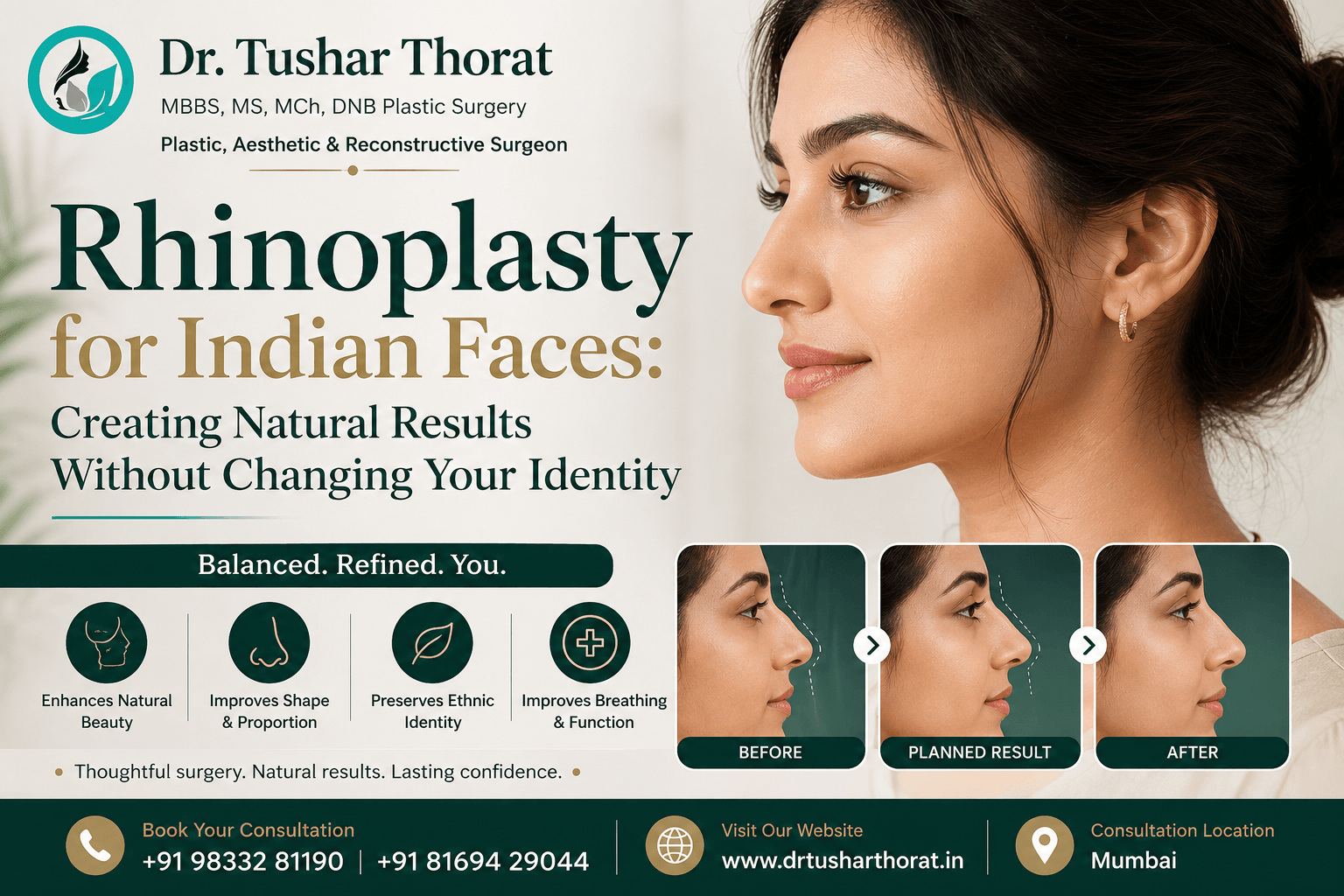Rhinoplasty for indian faces